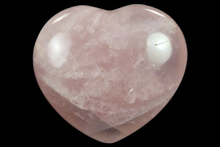 Polished Rose Quartz Heart - Madagascar #134798